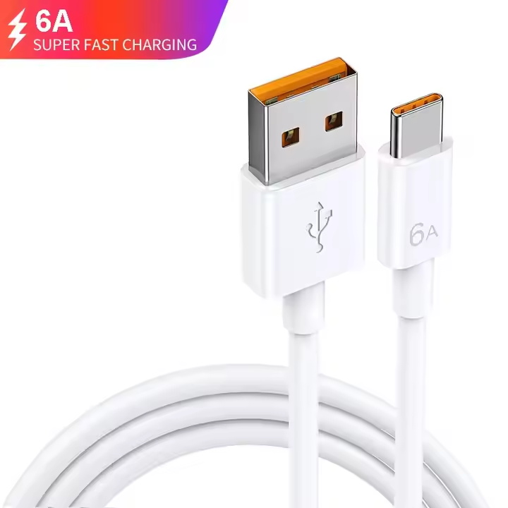 1m Usb Data fast Charging Cable 6a Usb C-type Cable Type C Charging Usb-c Fast Charger Data Cable For Huawei Samsung