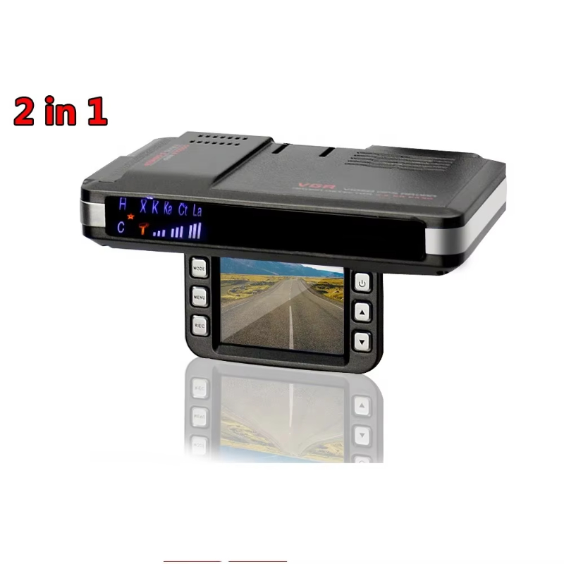 2 in 1 Car DVR Radar Detector 1080P Built-in G-sensor 170 degree Over Speed Alarm flow Radar Multi-languages