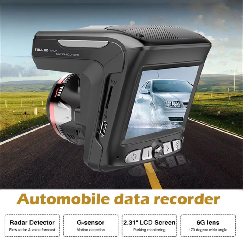 2 In 1 HD 1080P Car Dvr Radar Detector Speedometer Camera 170 Degree Angle Video Recorder Logger2 In 1 HD 1080P Car Dvr Radar De