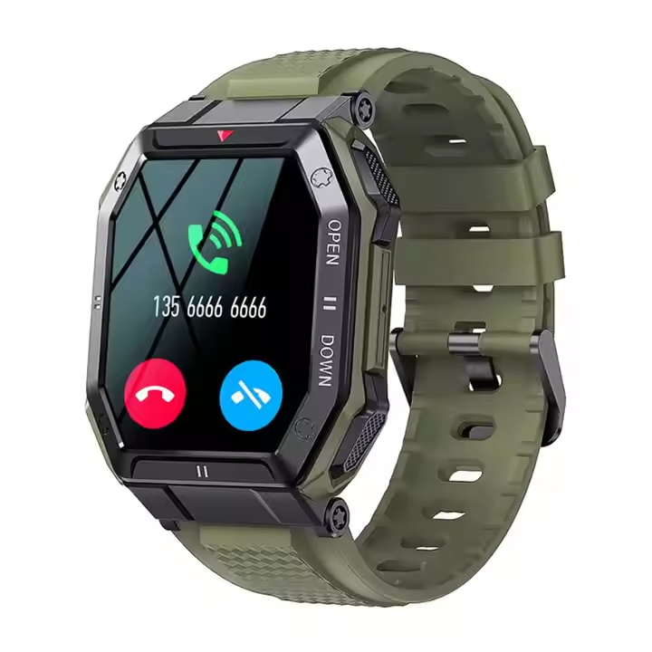 Spovan Full Touch Screen Adults Men Smart Watch For Android iOS Phone
