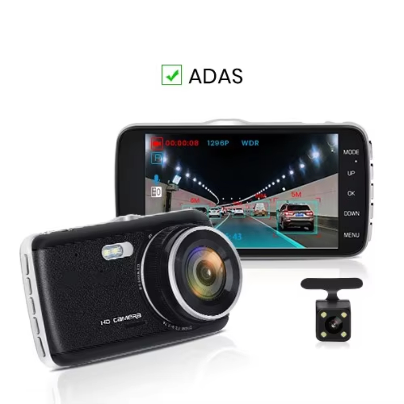 4 inch IPS full HD 1080P ADAS car dvr camera dual lens night vision car recorder DVR dash cam