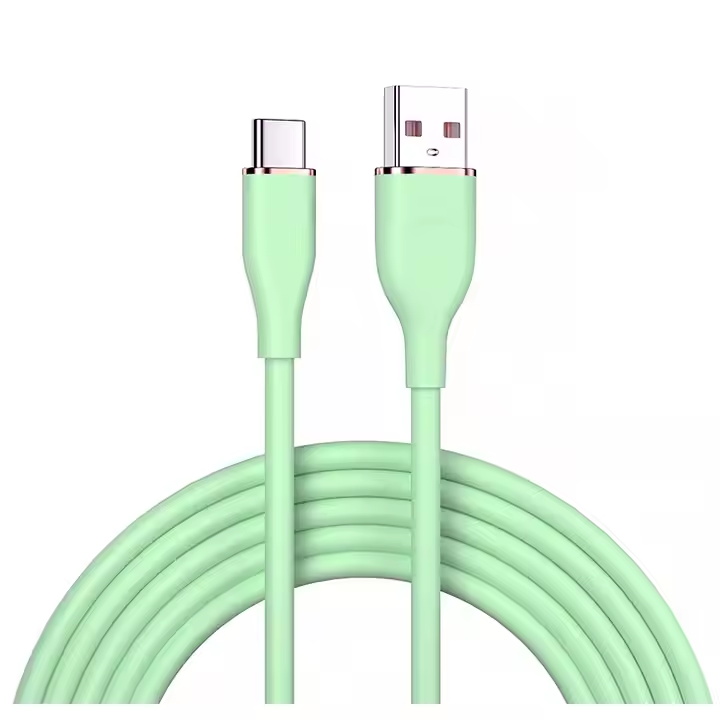 Colorful 1M 2M Silicone Data Charger Cable Fast 8Pin IOS Data Cables For iPhone 14/13/12/11 USB Charging Cable