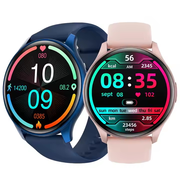 Spovan New Arrival Round AMOLED Blood Pressure BT Calling Smartwatch