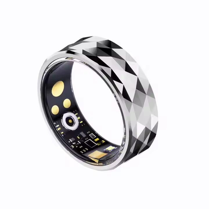 2024 Fashion Stainless Steel IP68 Waterproof Health Sport Smart Ring