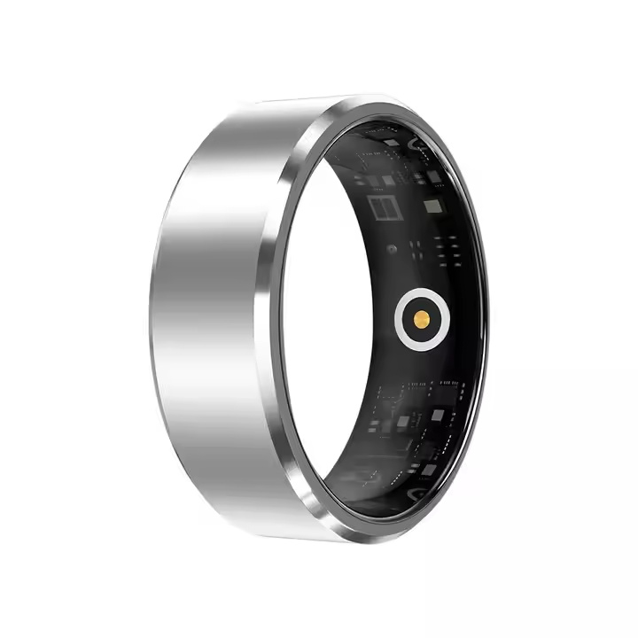 2024 New Arrival Fashionable Health Monitor Stainless Steel Smart Ring With HRV
