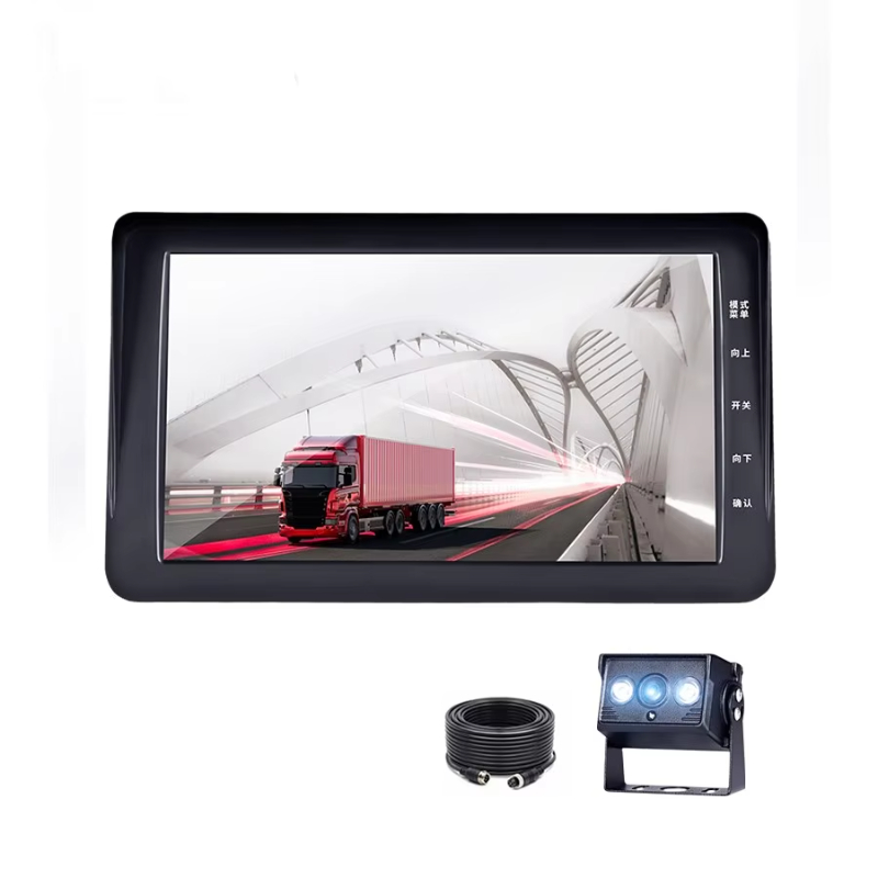7 inch dual lens truck camera dvr monitor 15m rear cable dashboard car camera for truck