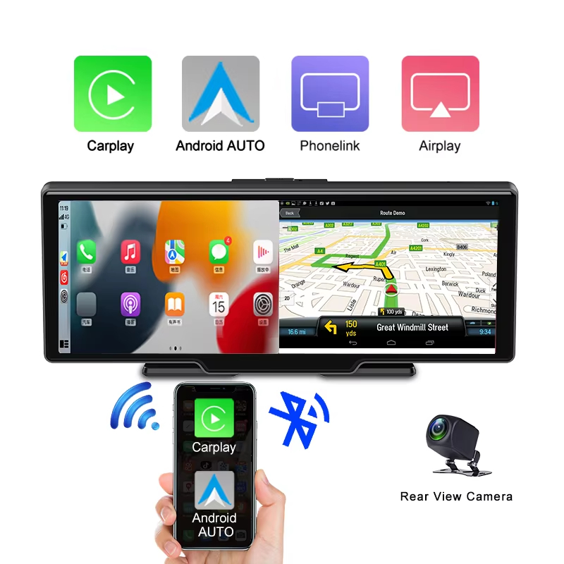 10inch touch screen 2K 1080P Android carplay GPS Navigation Mirror Dash Cam