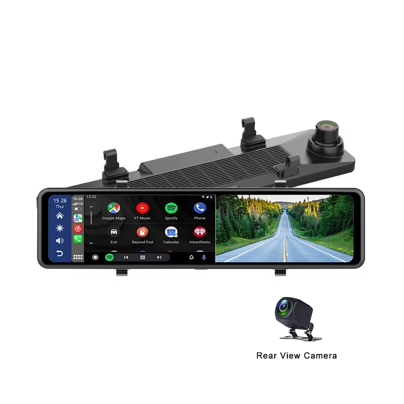 11.26in touch screen Front 2K+back 1080P wireless carplay,wireless android auto dash camera