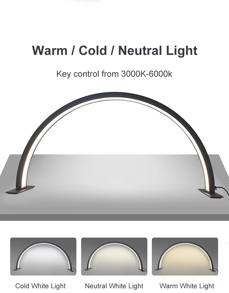 Professional 30W Led Lash Lights 30 inch 75cm Led Half Moon Desk Light for Tattoo Nail Beauty Salon