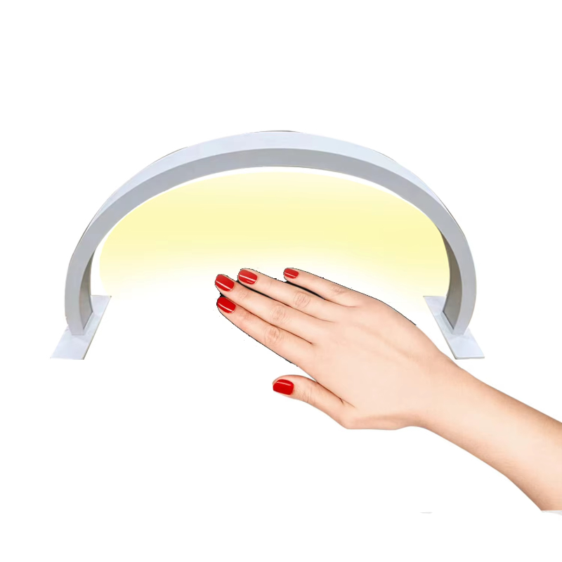 30 inch LED Half Moon Light for Nail Table 25w 30w Desk Table Eyelash Half Moon Light with Diamonds for Beauty Makeup Tattoo