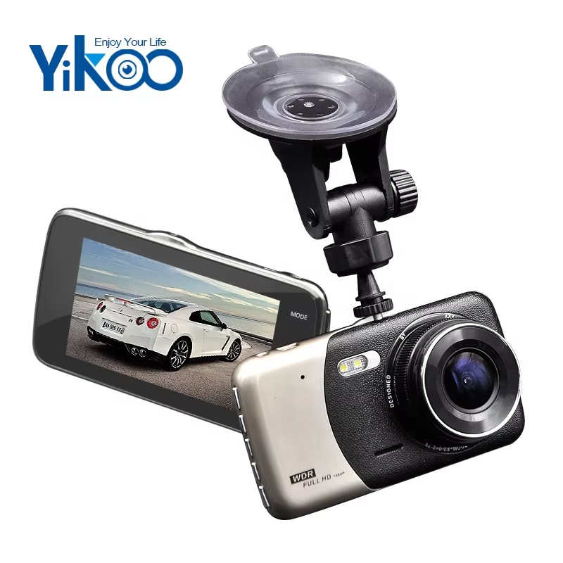 High Quality G-sensor 4'' Screen Cam Wholesale 1080p Dual Car Dvr Cyclic Record Dashcam Dash Camera