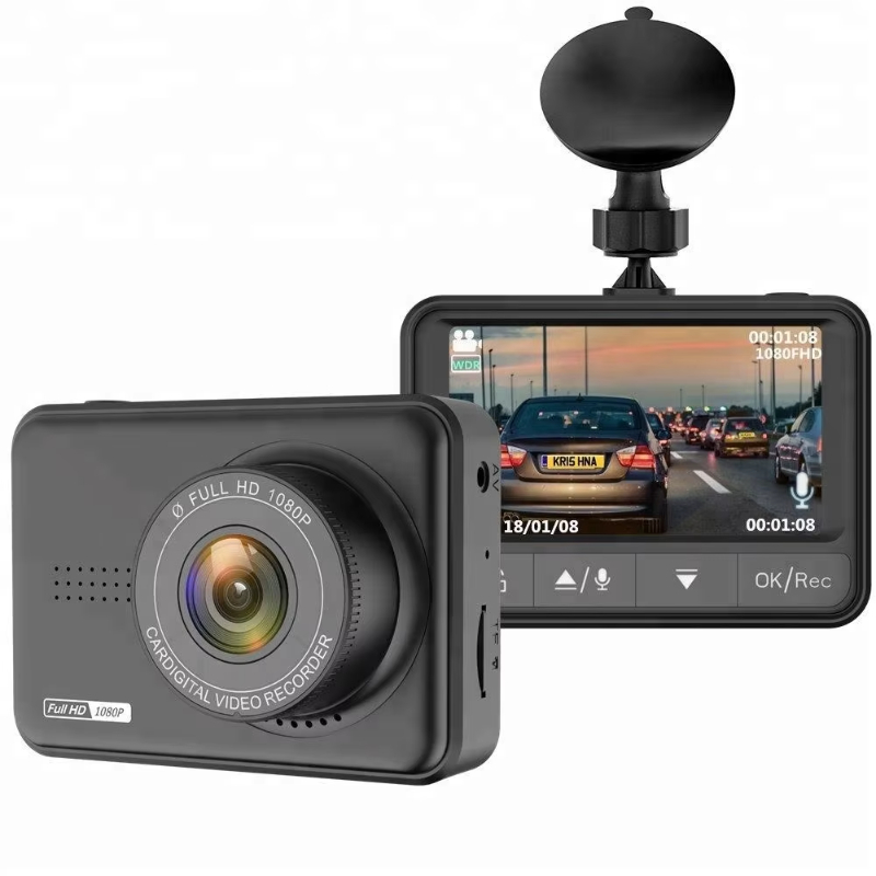 Mini 2.45 inch full hd 1080p 170 degree dual lens car dvr camera with night vision