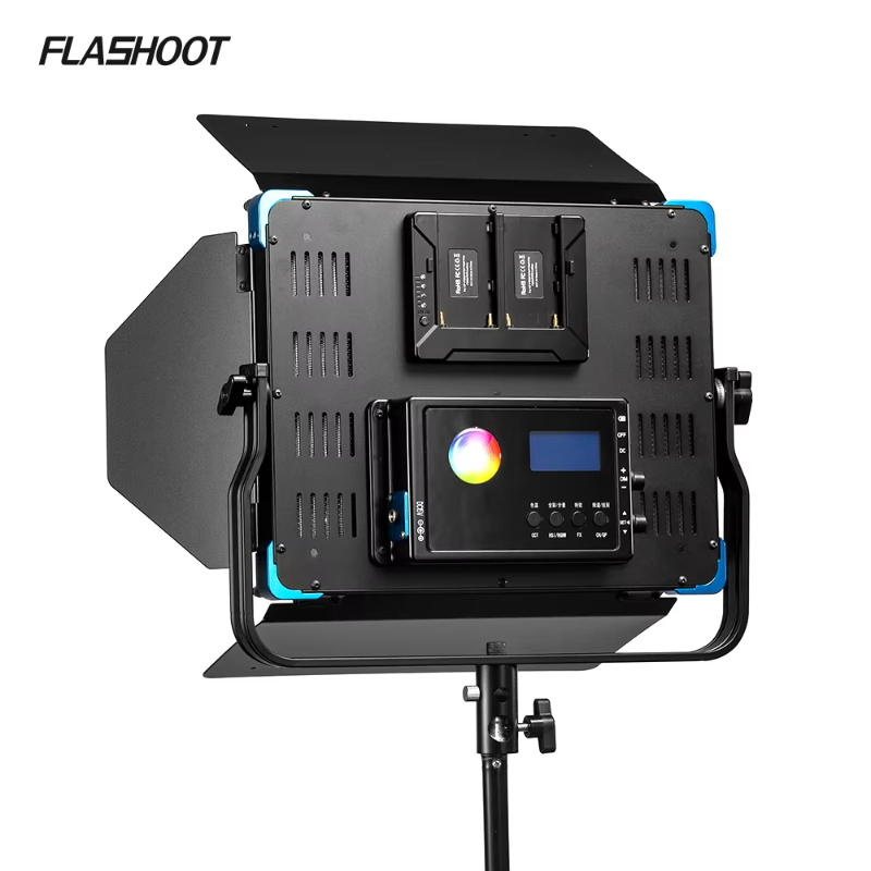 APP Control video studio panel light 2800K-10000K RGB Led photographic Light kit with LCD Screen and NP-F battery plate