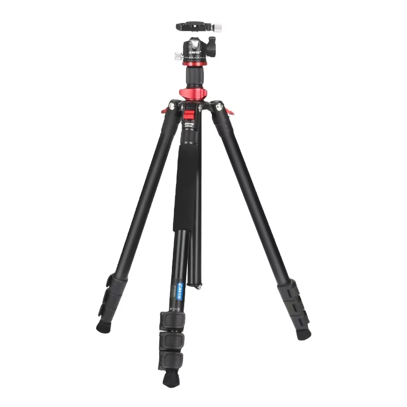 Carbon Fiber Travel Camera Tripod With 360 Panoramic Ball Head And Reversible Center Column