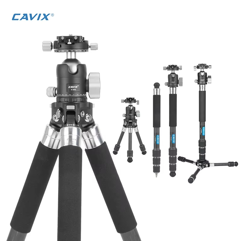 Lightweight Carbon Fiber Camera Tripod Stand With Panoramic Ball Head