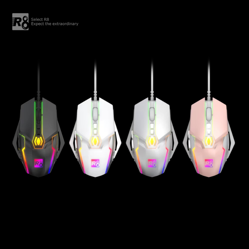 7D Gaming light mouse Configurable RGB Gaming Mouse USB Optical Corded Gaming Mouse with RGB Backlit Adjustable DPI