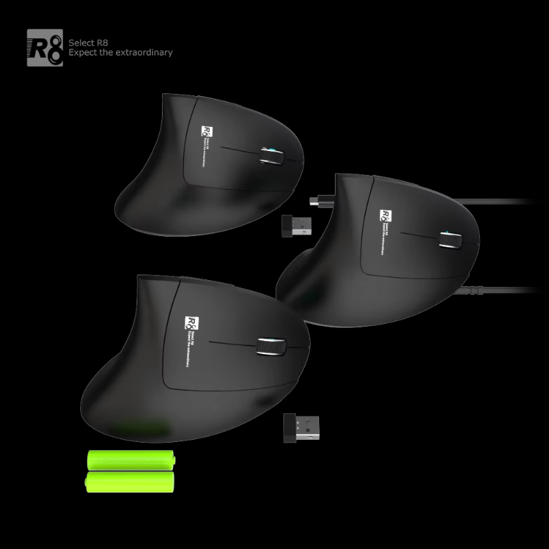 Ergonomic 6D Mouse Wireless_Wired Vertical Mice for Windows Android 2.4G USB Computer Mouse