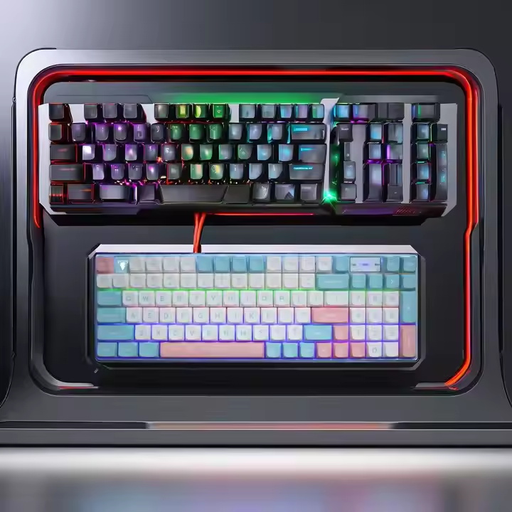 Gaming Keyboard For PBT Keycaps Wired Mechanical Keyboard Portable With LED RGB Backlit Mechanical Keyboard for PC Laptop KL139C