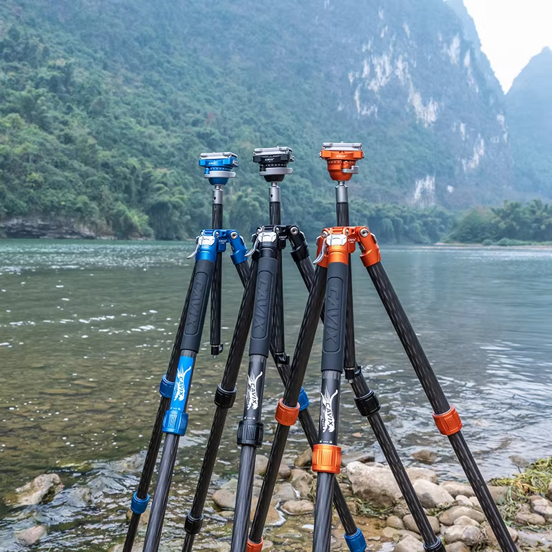 High quality camera stand travel stand to sample custom aluminum alloy heavy professional video Dslr camera tripod