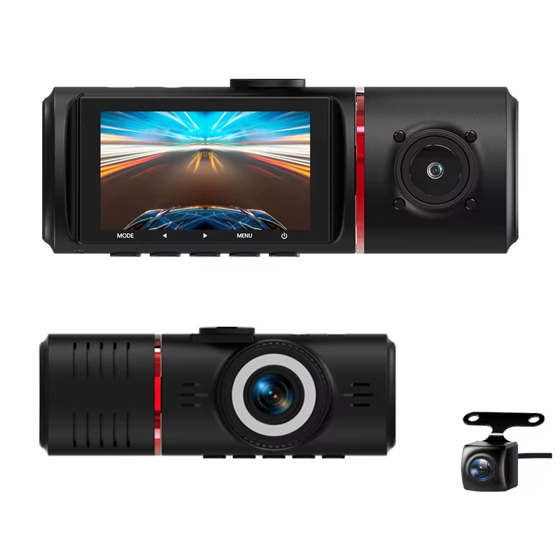 Rotating camera 3CHs 2.5 inch wide angle video recorder 1080P car video