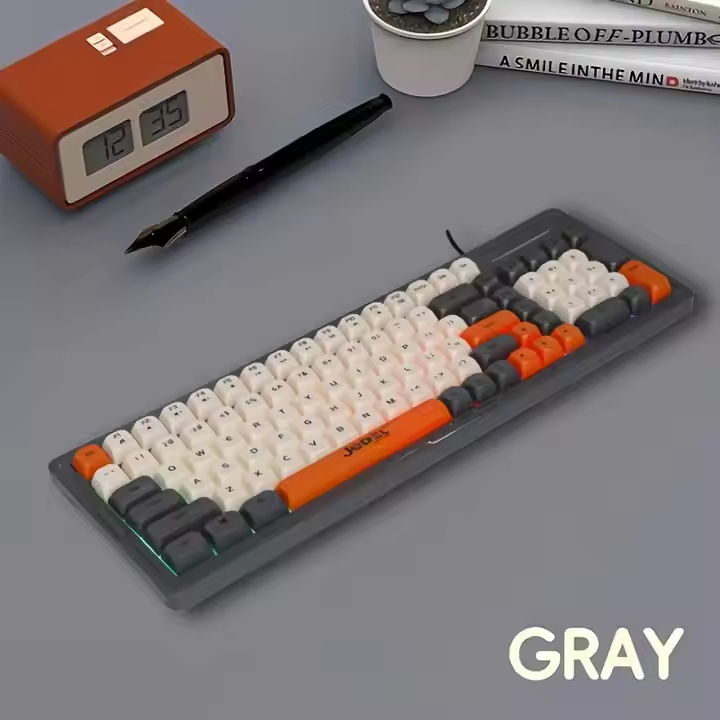 Spot Key Gaming Keyboard With Adjustable Tilt Feet, Full-Size Office Gaming Computer Keyboard With Wired Usb Connection K32C