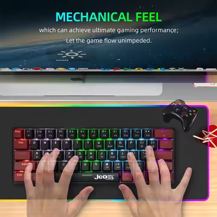 Cross Border Exclusive 61 Key Mechanical Keyboard, Blue Axis Wired Home Office Gaming Computer Mechanical Keyboard