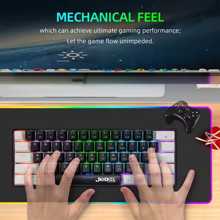 Cross Border Exclusive 61 Key Mechanical Keyboard, Blue Axis Wired Home Office Gaming Computer Mechanical Keyboard