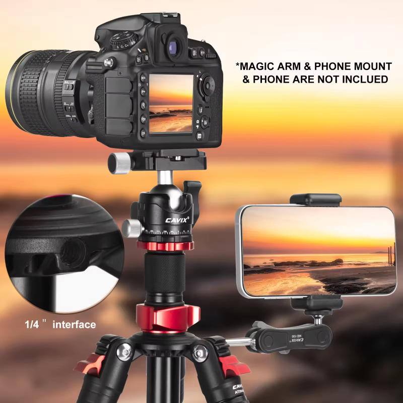 High quality Professional photography Kit Adjustable Carbon fiber camera tripod Mobile phone stand Great price