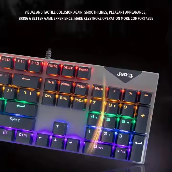 Mechanical Keyboard Wired Computer RGB Mechanical Backlit Backlight Gaming Office PC Wired Mini Mechan Keyboard Keyboard