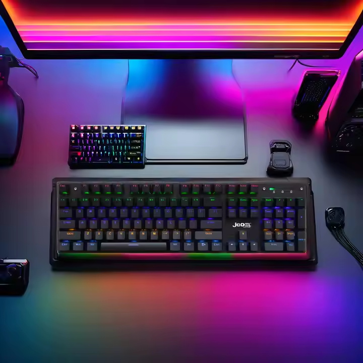 Desktop computer, laptop, blue axis USB port, wired RGB illuminated universal office gaming, e-sports, mechanical keyboard