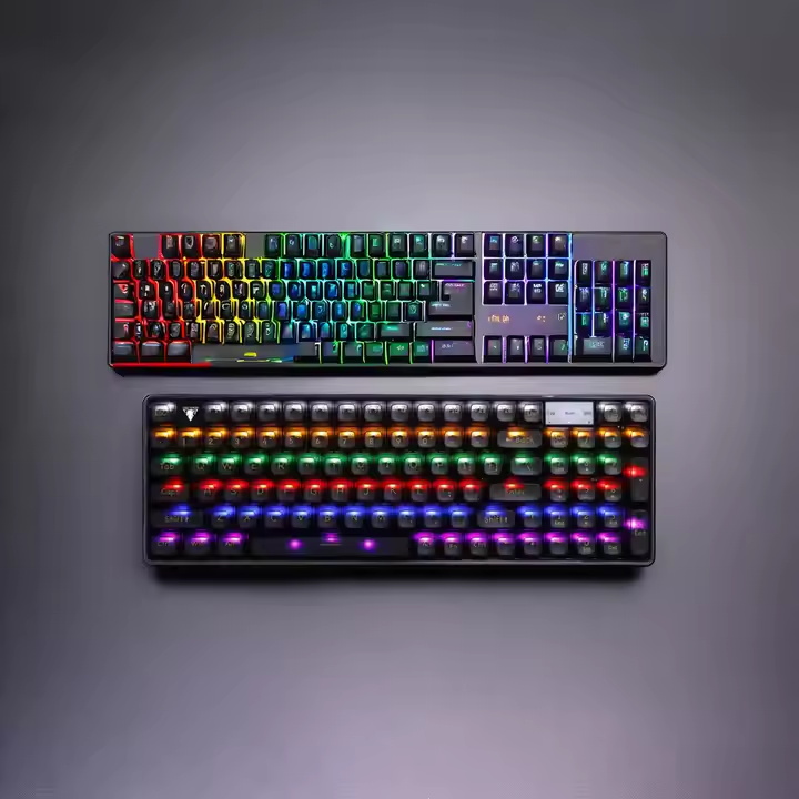 Swappable RGB Mechanical KeyboardKeys Professional Metal Gaming Keybaords Wireless Bluetooth For Desktop computer, laptop