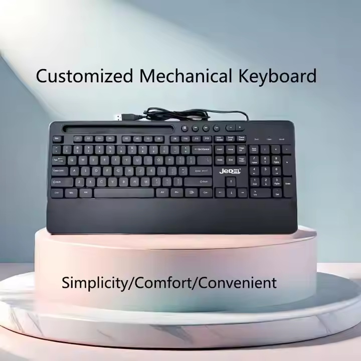 104-Key Wired Computer Keyboard USB Port for Laptop Tablet Office Use Available in English