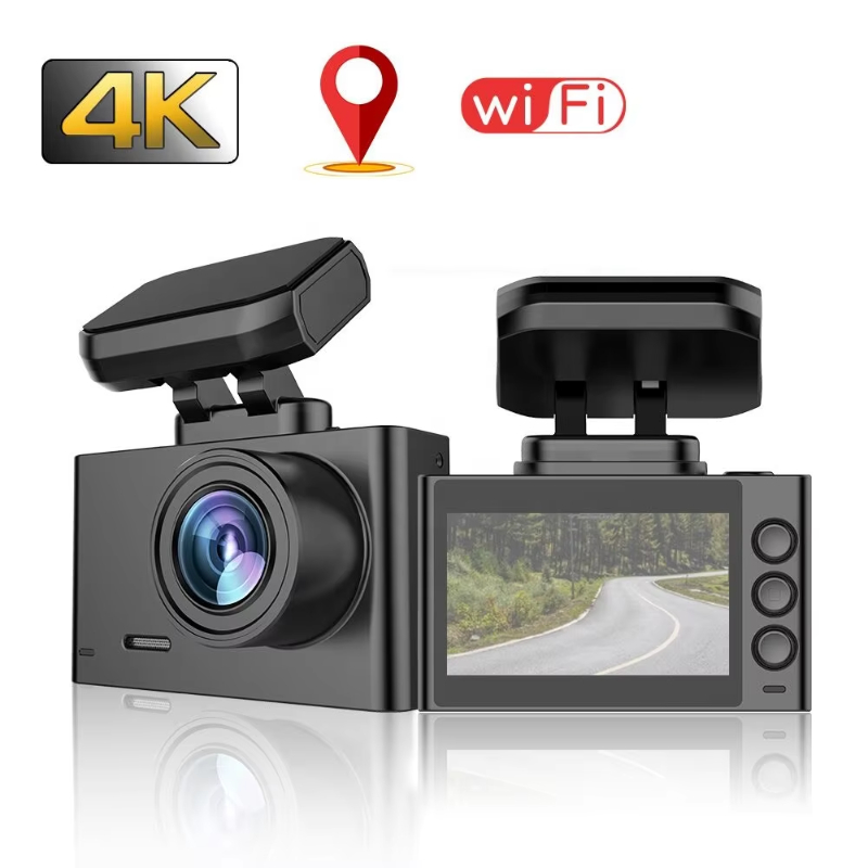 Yikoo OEM 4K 1080P Dash Cam 2.45 Inch Screen Dual Lens Novatek 96670 & IMX335 WIFI GPS Car Dvr Camera