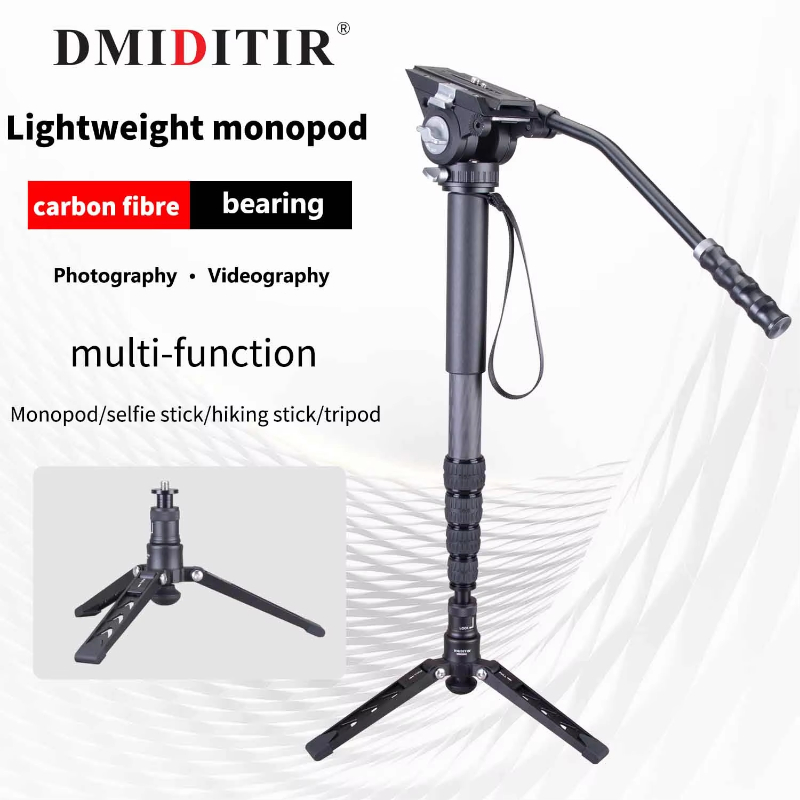 Carbon Fiber monopod Shooting Tripod Aluminum Alloy Portable hiking pole monopod mini tripod rifle rack for camera DM432C
