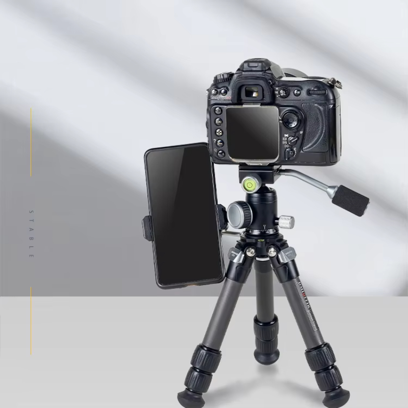 Carbon Fiber tripod shooting tripod for hunting Mini tripod with ball head with handle for cameras and phones GT21C+Q10