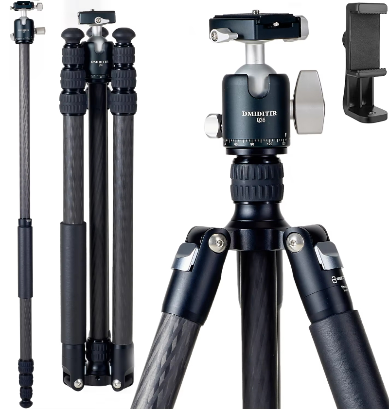 Carbon fiber shooting tripod for hunting mini tripod camera tripod with ball head for Nikon Canon Sony cameras