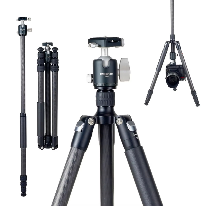 Professional Carbon Fiber Tripod Shooting Heavy Duty For Video Camera Stand DM294C+Q36