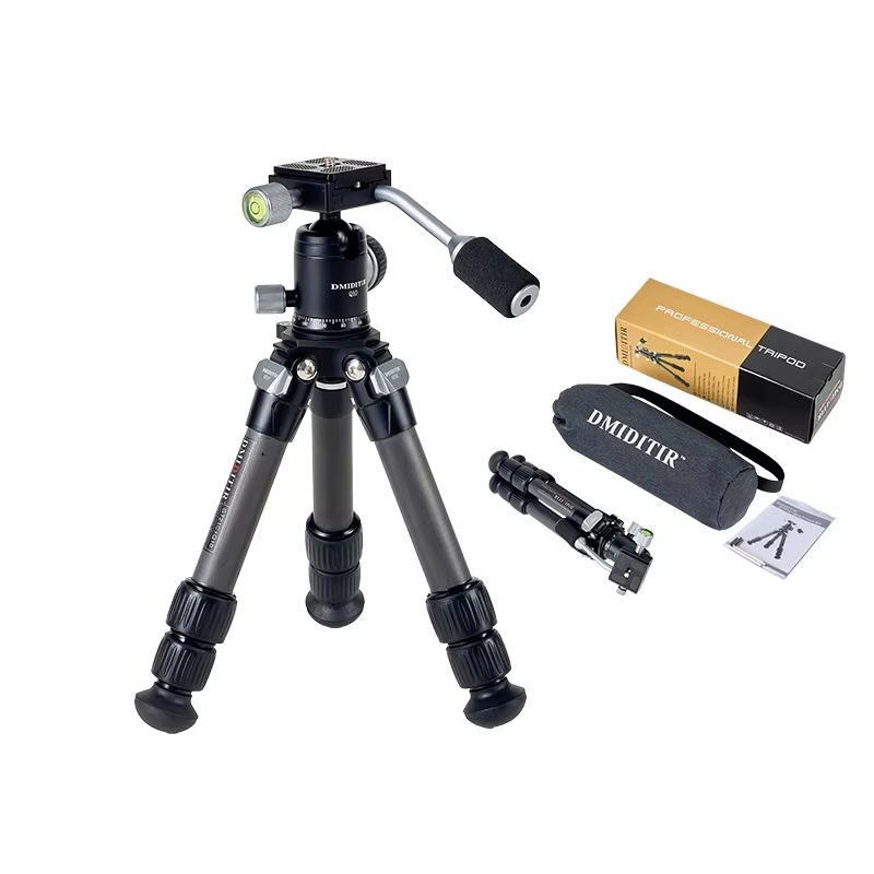 Mini tripod Carbon Fiber Tripod with ball head Selfie Stick Camera Phone Stand for webcam GT21C+Q10