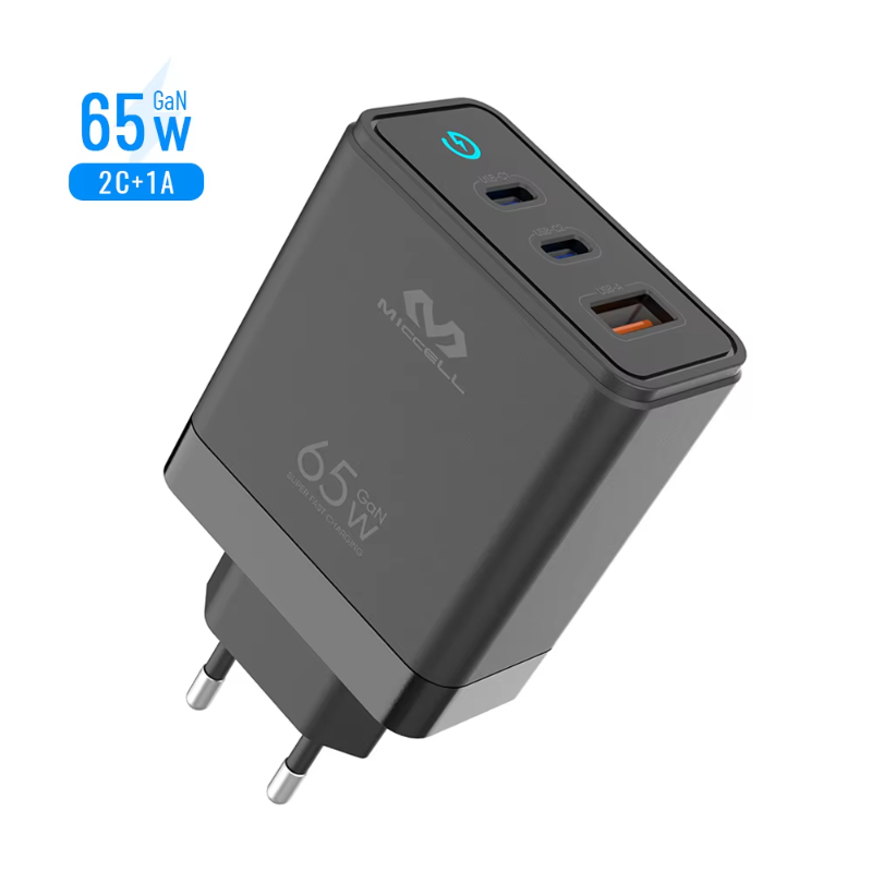 GAN 65W Charger Dual Quick AU_EU_US plug Charge for iphone cargador tipo c fast charging 65W GAN chargers para mobile phone