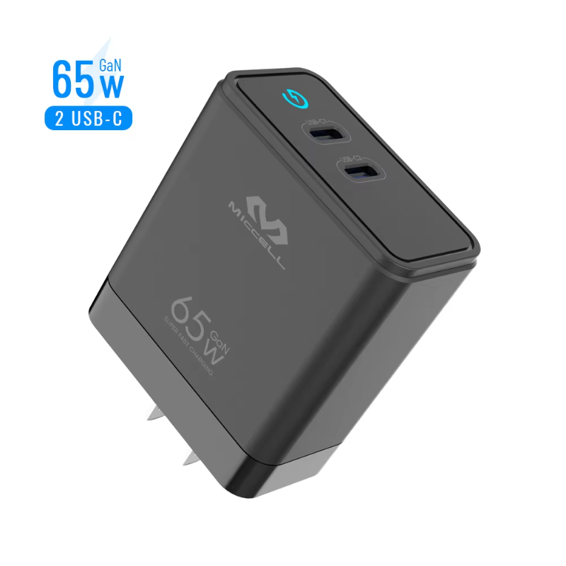 GAN 65W Charger phone Travel Adapter Plug Type-C pd 65w gan charger usb c power adapter dual type c cargadores para celular