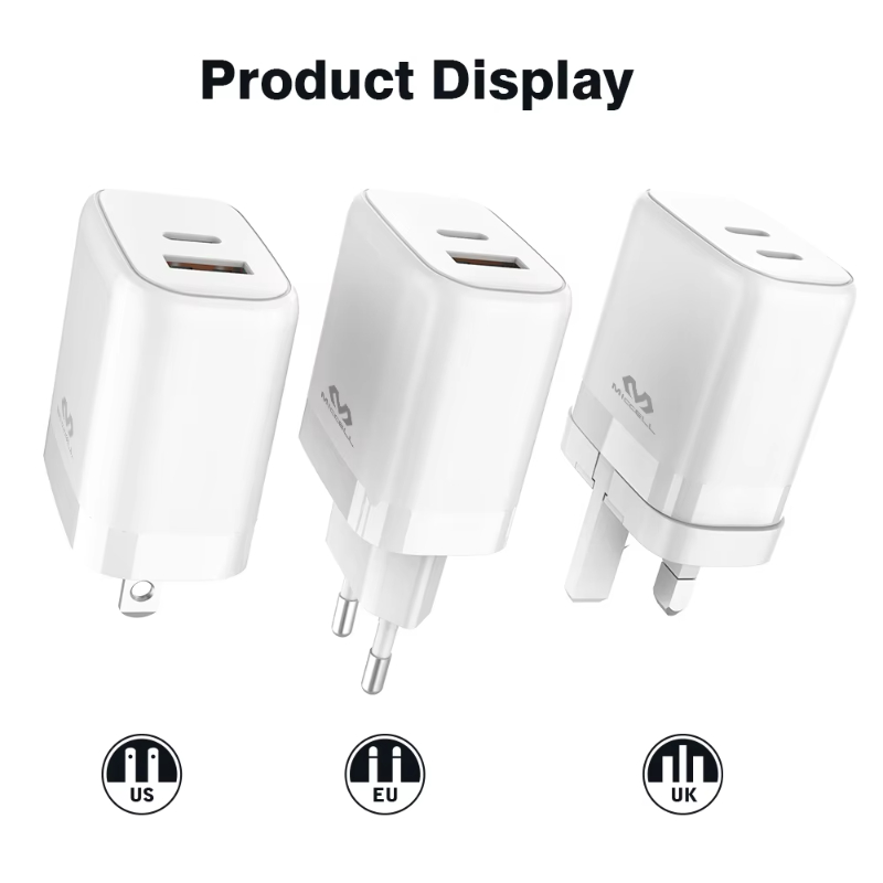 Gan charger pd usb c fast charging US EU UK AU custom usb type c gan pd charger usb c 45w 65w gan wall charger