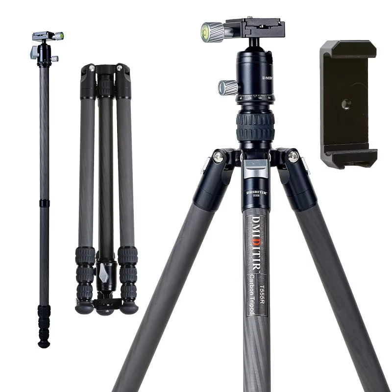 Professional 4 section carbon fiber tripod hunting photographic camera Tripod for outdoor Shooting T555R