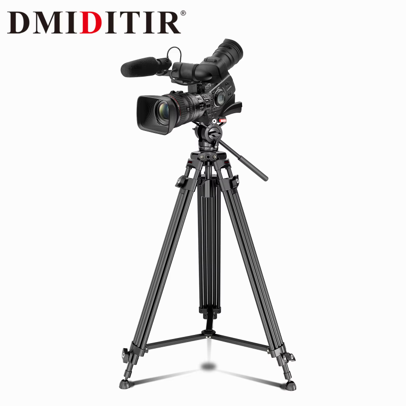 Heavy Duty Video Camera Tripod with fulid ball head 72.8 inch Professional Tripod Stand with 360 Degree Fluid Head With Plate
