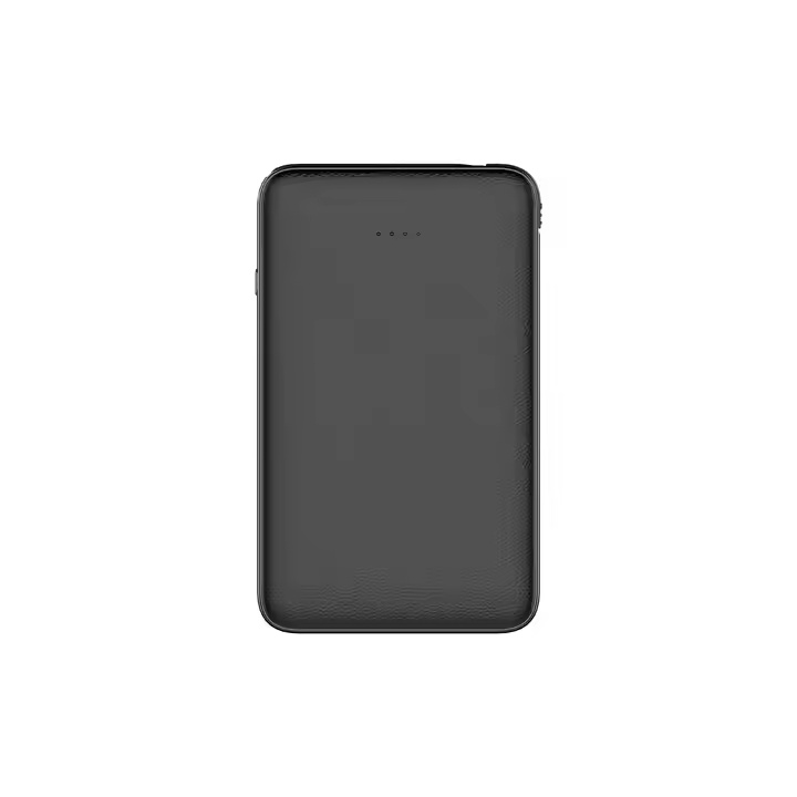 hot sell 2024 slim power bank 5000mAh power bank oem logo with Dual USB-A output and type-C input output