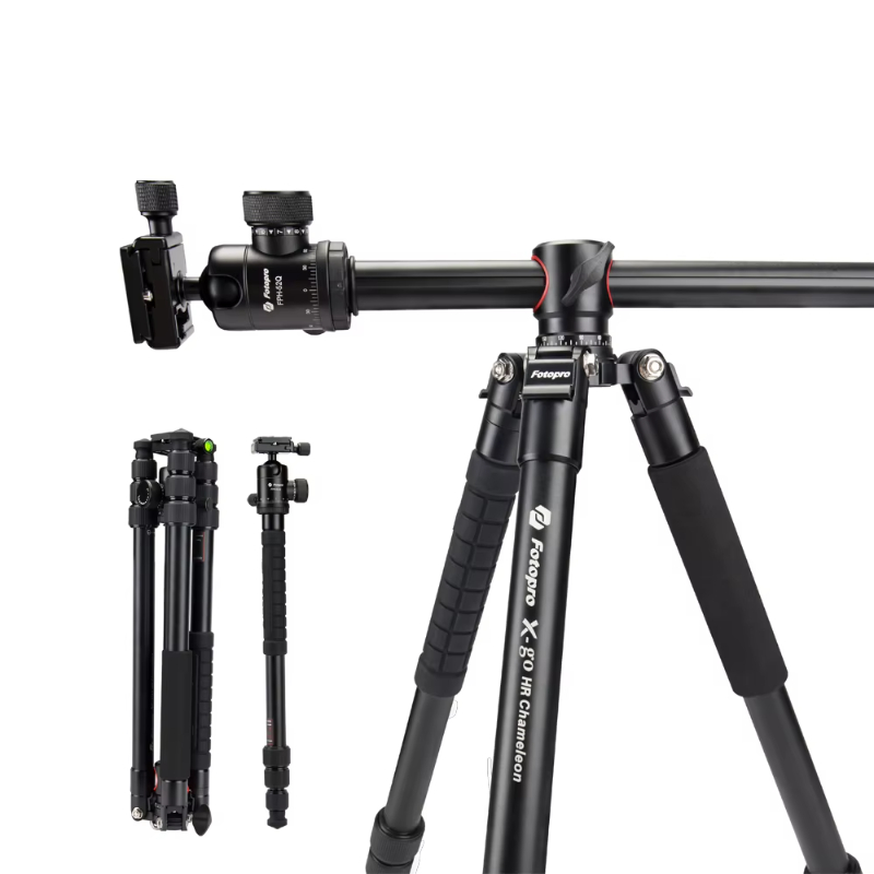 Fotopro Horizontal Center Column Aluminum Camera Stand Holder With Rotating Digital Camera Monopod