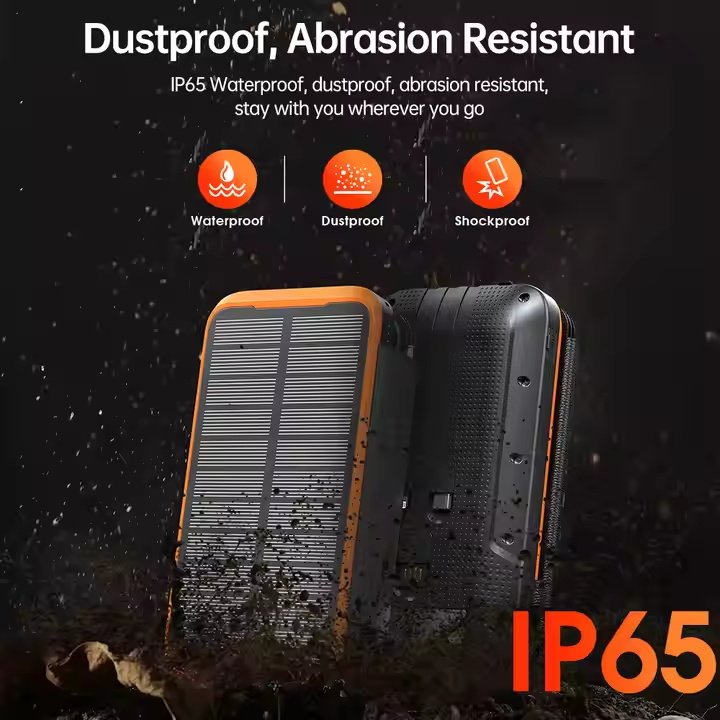 Pd 20w Fast Charging 22.5w Output 20000mah Folding Panel Ip65 Waterproof Dust Shock Proof Charger Solar Power Bank With 3 Light