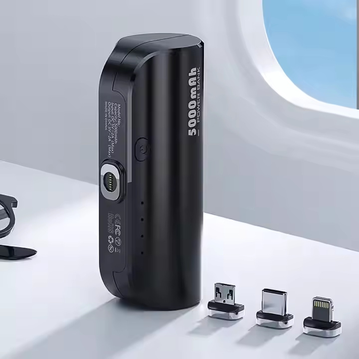 Wholesale Factory Mobile Phone Power Bank 5000 Mah Portable Usb Capsule Fast Charging Power Bank Mini