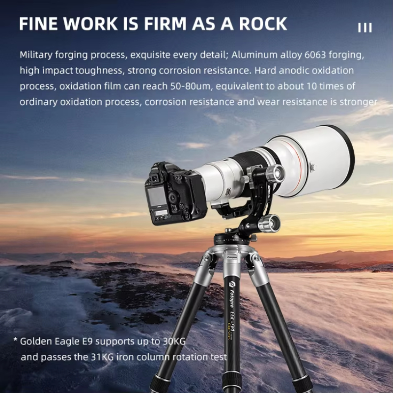 Fotopro Professional Dslr Shooting Photographic Heavy Duty Carbon Fiber Tripod For Bird Watching Hunting Outdoor