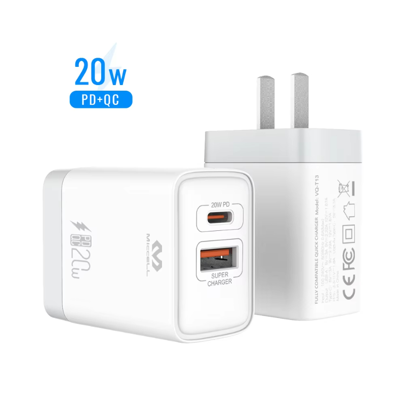 PD 20W Fast Charging power adapter quick travel charger for iphone 20W usb charger wall power adapters for laptop