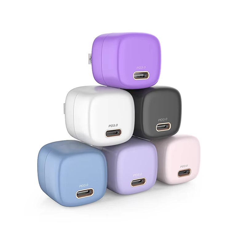 Portable mini pd 20w fast charger us eu plug cube charger phone usb c cargador usb adapter mini 20w pd phone charger for apple